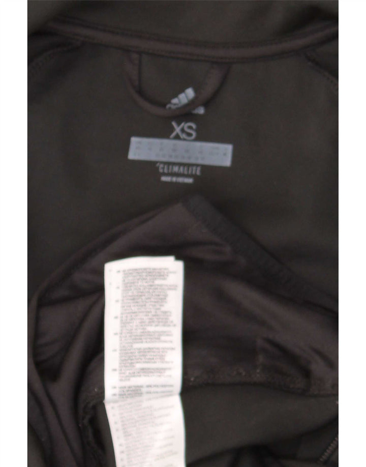 Adidas Γυναικεία φόρμα Climalite Top Jacket UK 4/6 XS Μαύρο Πολυεστέρας