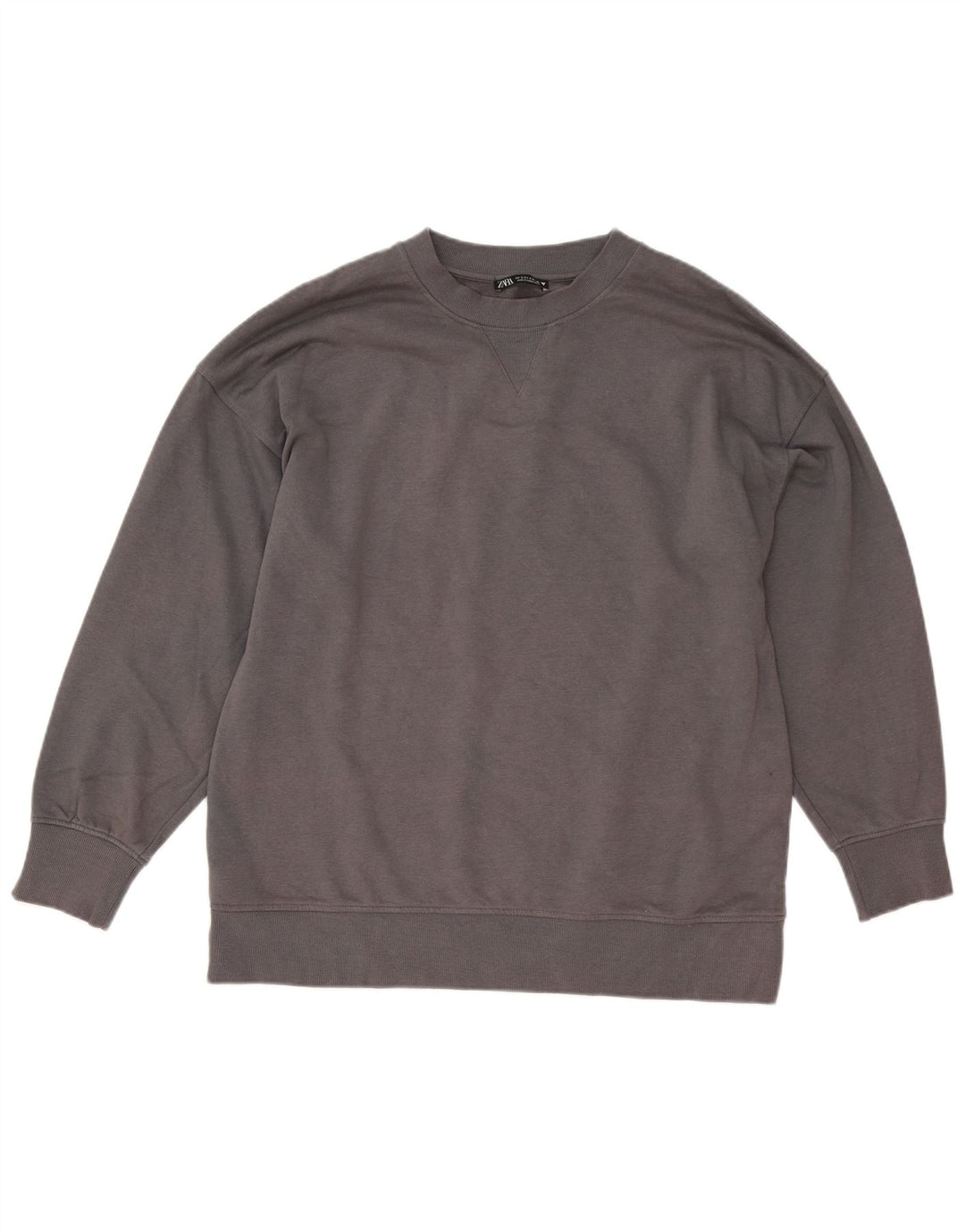 Zara Γυναικείο Φούτερ μεγάλου μεγέθους Jumper UK 10 Small Grey Cotton