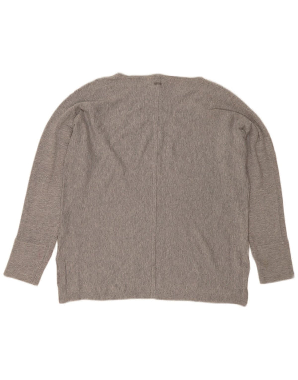 White Stuff Γυναικείο πουλόβερ με λαιμό σκάφος UK 14 Large Grey Flecked