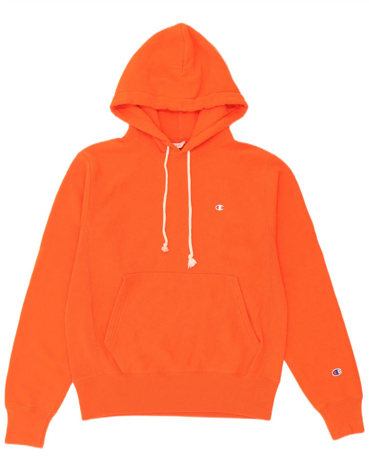Champion Mens Hoodie Jumper Μικρό πορτοκαλί βαμβακερό