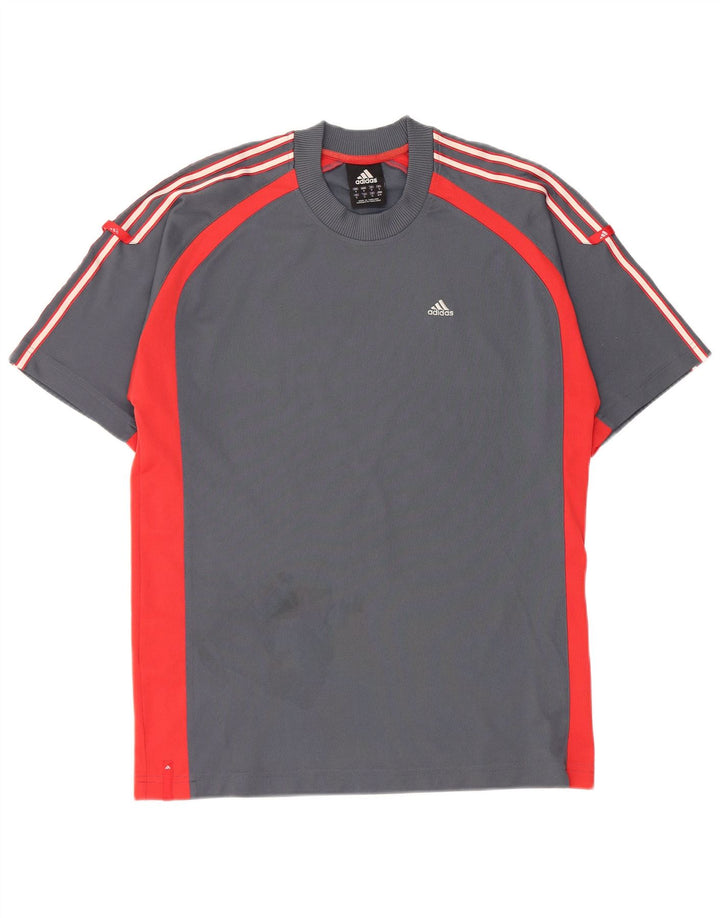 Ανδρικό T-Shirt ADIDAS Top Small Grey Colourblock Polyester
