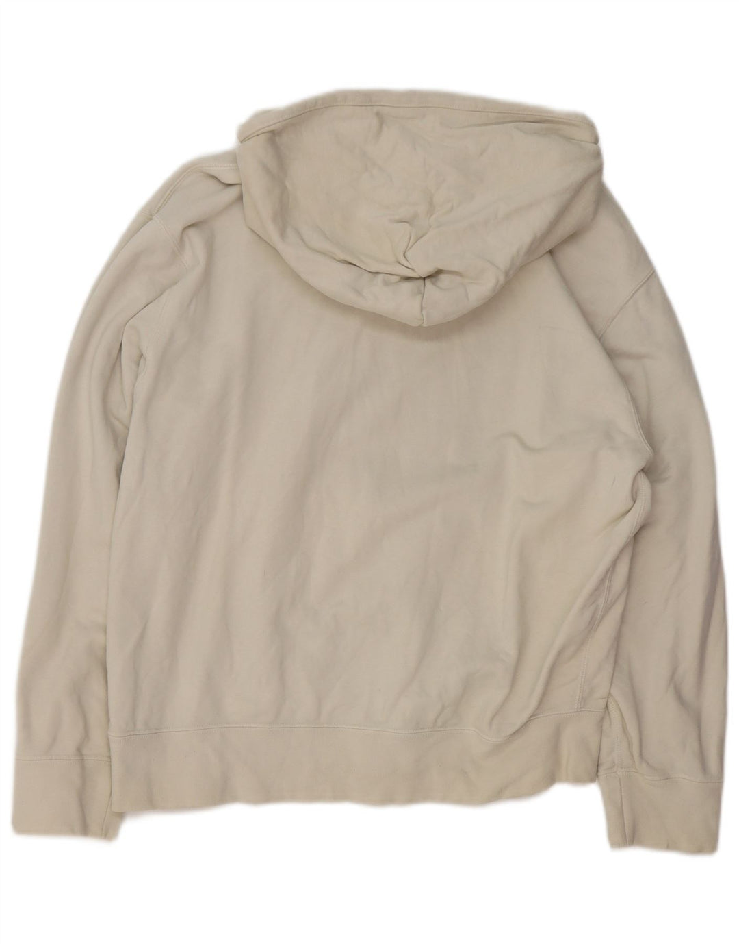 ADIDAS Γυναικείο φούτερ με κουκούλα UK 14 Βαμβακερό μεσαίο ανοιχτό λευκό