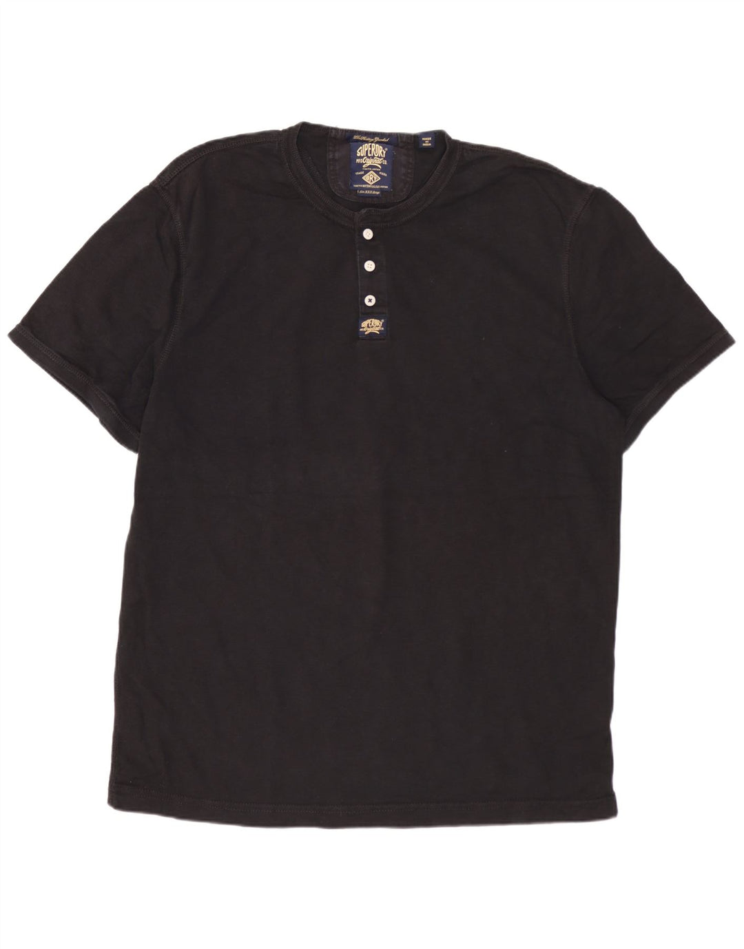 Ανδρικό T-Shirt SUPERDRY Top 3XL Μαύρο βαμβακερό