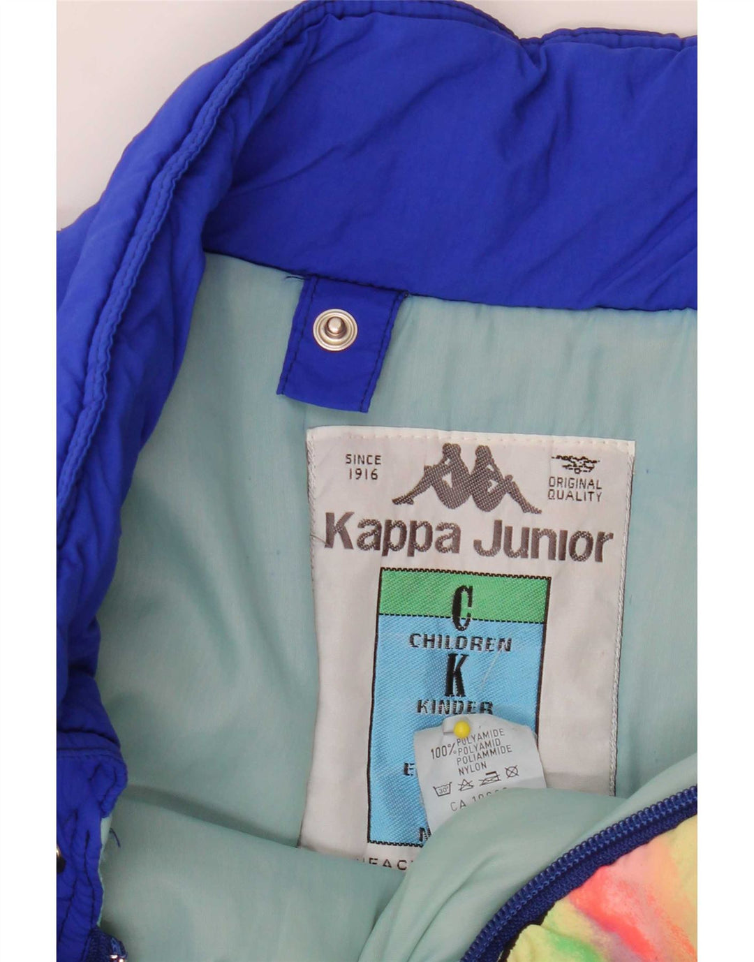 Kappa Boys Graphic Relaxed Fit Jacket Ski 15-16 Years Blue Colourblock