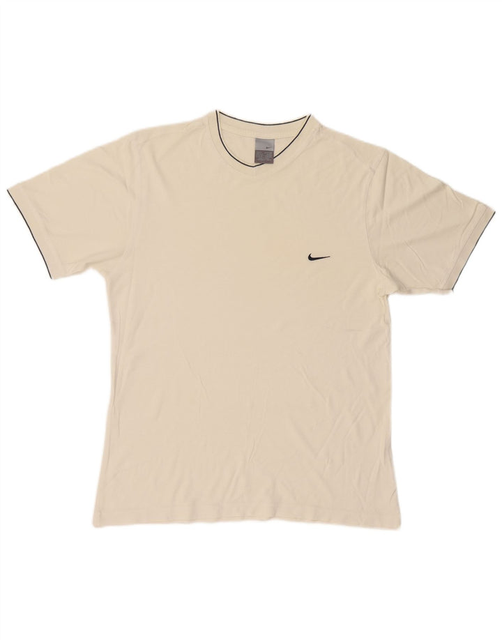 NIKE Mens T-Shirt Top UK 39/41 Medium Off White