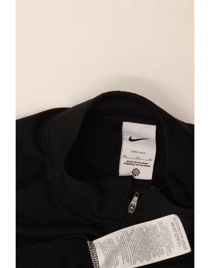 Ανδρική φόρμα πουλόβερ με φερμουάρ Nike Dri Fit Top XL Μαύρο Πολυεστέρας