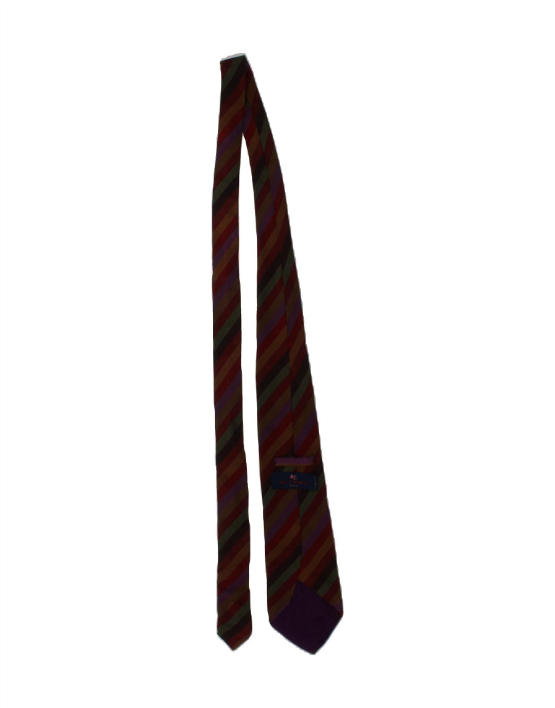 ETRO Mens Tie One Size Multicoloured Striped Silk Vintage Etro and Second-Hand Etro from Messina Hembry 