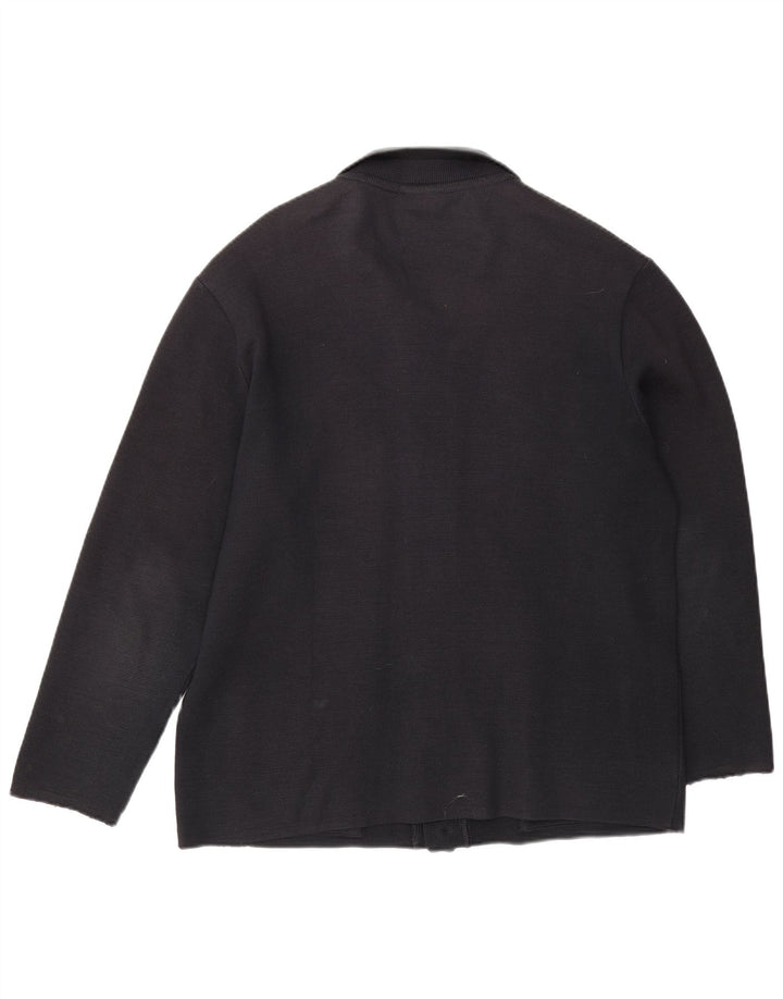 Ανδρικό πουλόβερ ζακέτα Lacoste IT 52 Large Navy Blue Wool