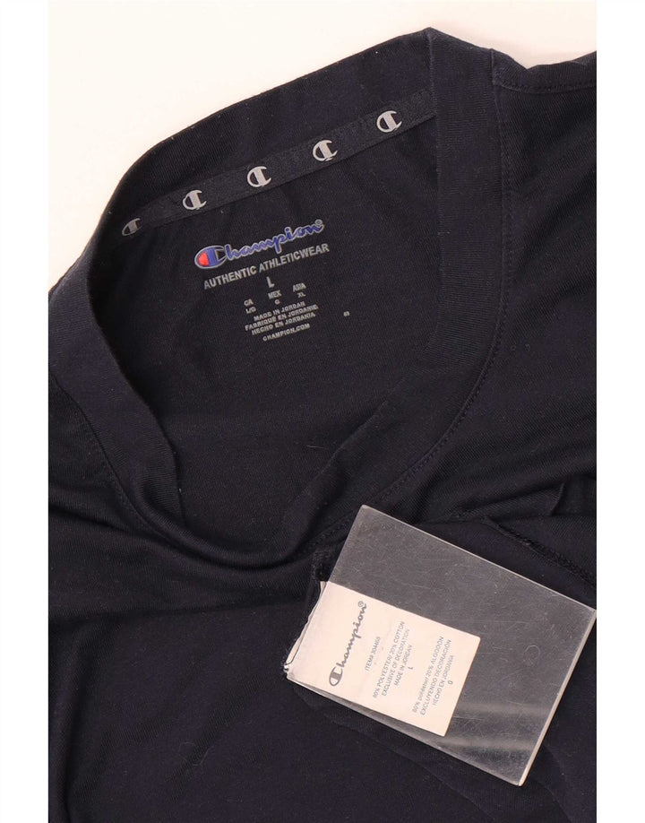 Ανδρικό T-Shirt Champion Top Large Navy Blue Polyester