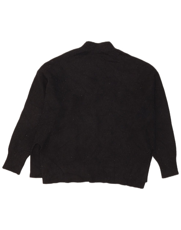 Zara Γυναικείο πουλόβερ με ζακέτα UK 14 Medium Μαύρο