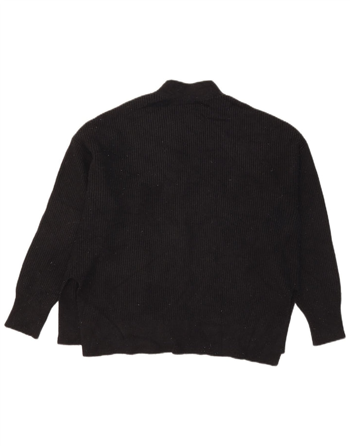 Zara Γυναικείο πουλόβερ με ζακέτα UK 14 Medium Μαύρο