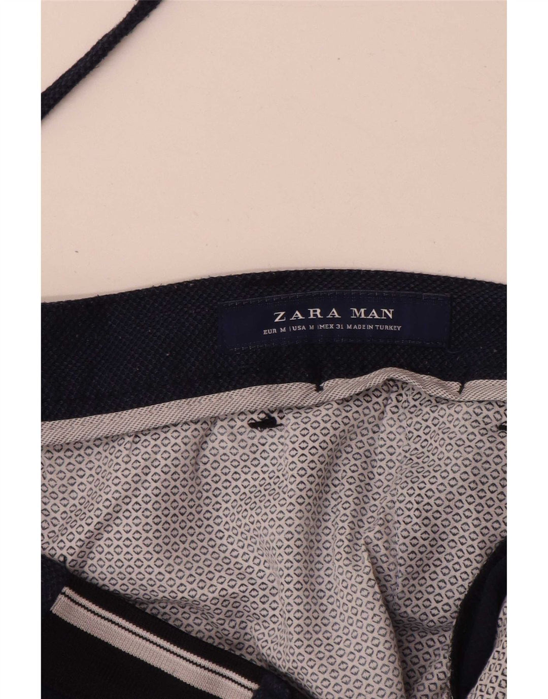 Zara Ανδρικό σορτς Chino Medium W31 Navy Blue Polyester