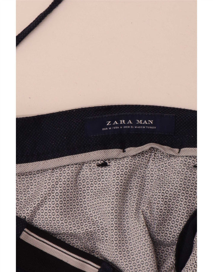 Zara Ανδρικό σορτς Chino Medium W31 Navy Blue Polyester