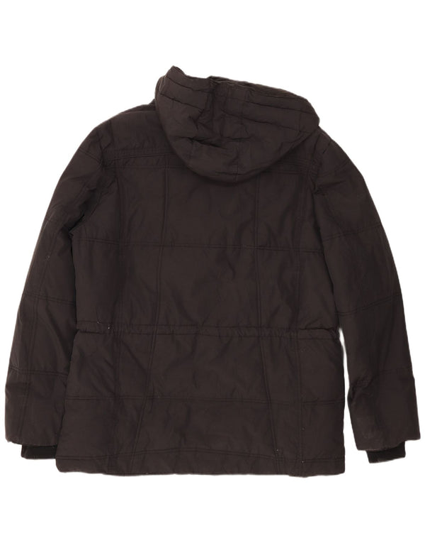 Ανδρικό μπουφάν παρκά με κουκούλα Ivy Oxford IT 54 2XL Αθλητικό από μαύρο βαμβάκι