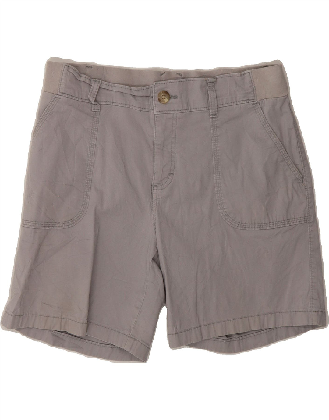 LEE Womens Riders Mid Rise Shorts Size 10 Medium W30  Grey Cotton Vintage Lee and Second-Hand Lee from Messina Hembry 