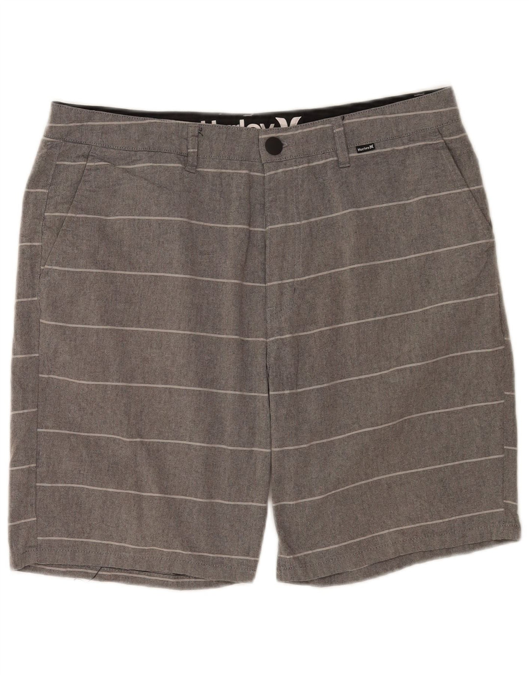 Ανδρικό σορτς Chino Hurley W32 Βαμβακερό μεσαίο γκρι ριγέ