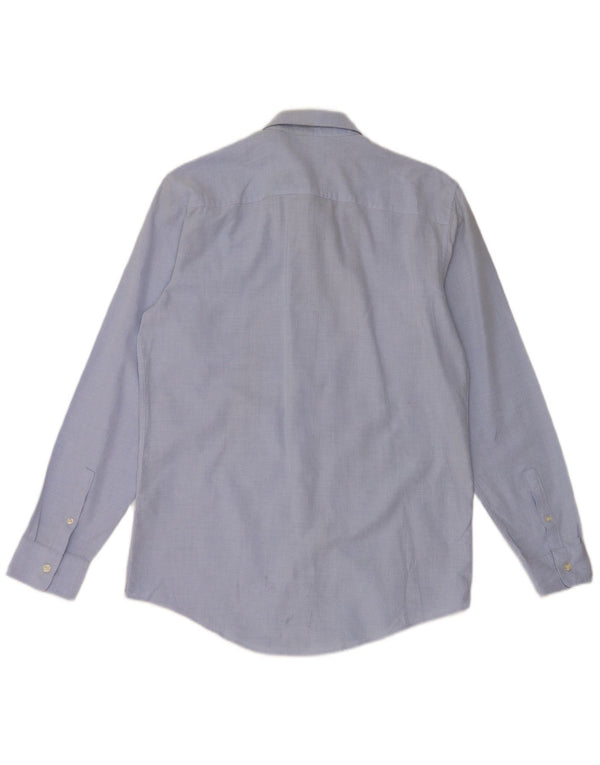 ZARA Mens Slim Fit Shirt Large Blue Cotton