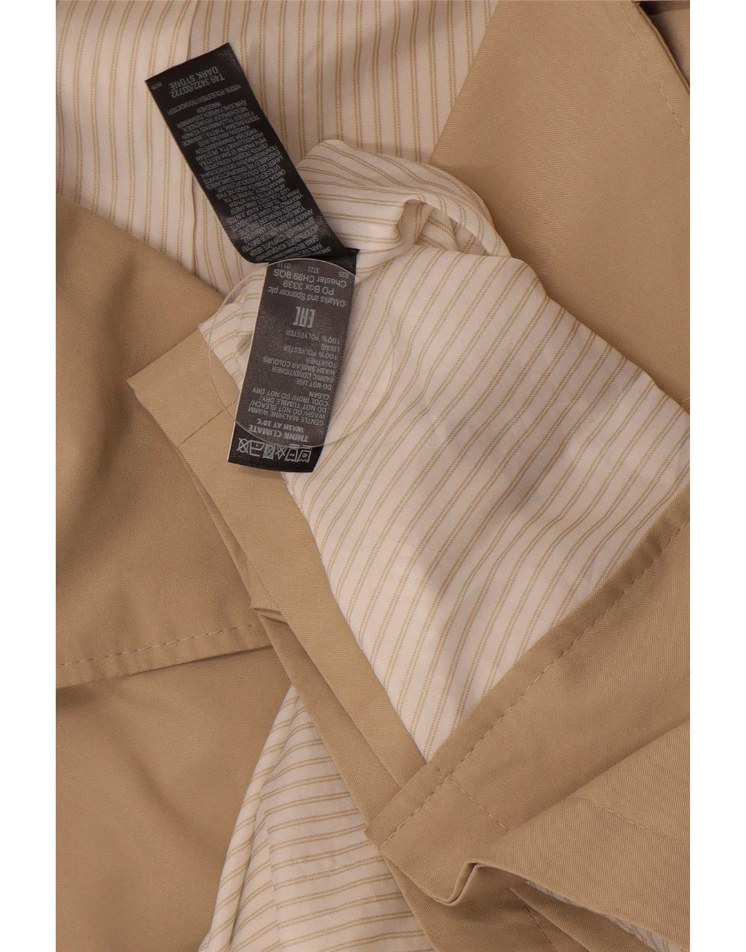 Marks & Spencer Γυναικεία καμπαρντίνα UK 14 Large Beige Polyester