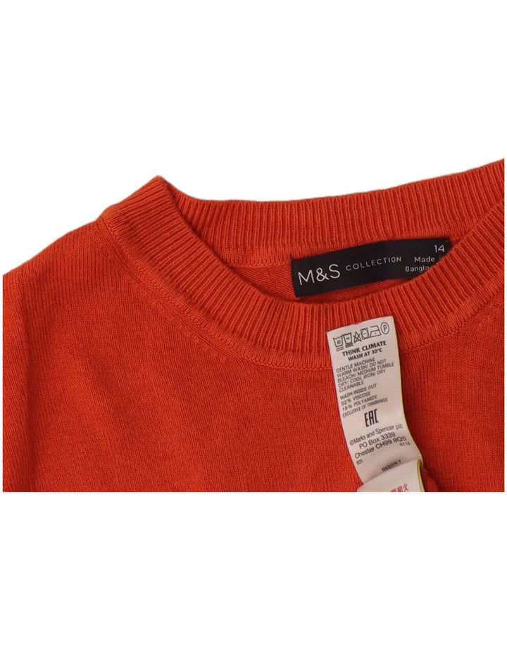 Marks & Spencer Γυναικείο T-Shirt τοπ 14 μεσαίου κόκκινου βισκόζης