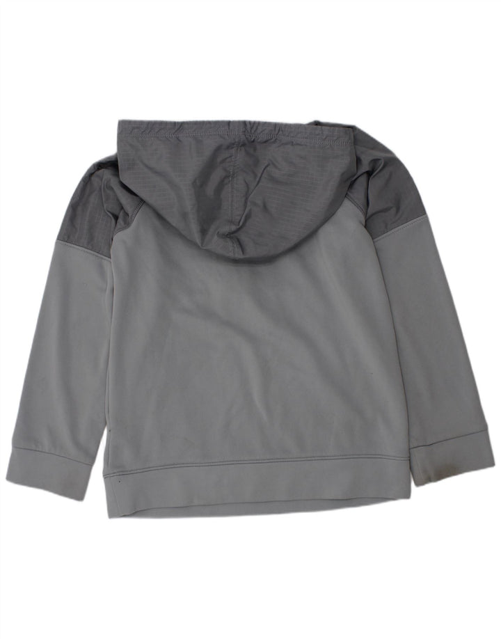Under Armour Boys Hoodie Jumper 6-7 Years Grey Colourblock Polyester