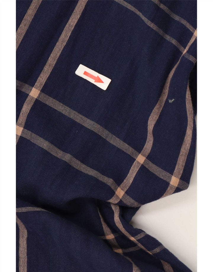 Γυναικείο πουκάμισο Fat Face UK 14 Large Navy Blue Check Cotton