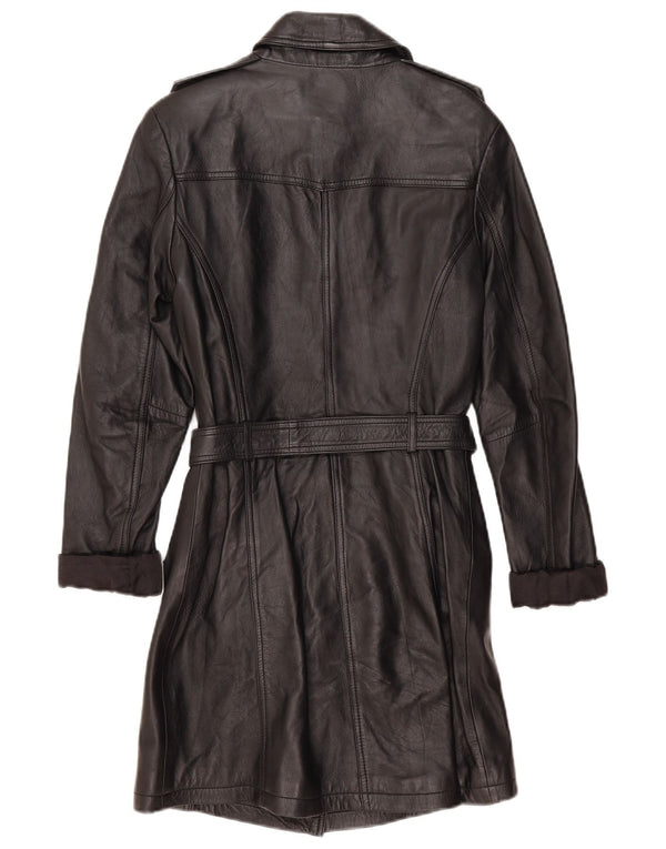 Street One Γυναικείο Δερμάτινο Παλτό UK 12 Medium Black Leather