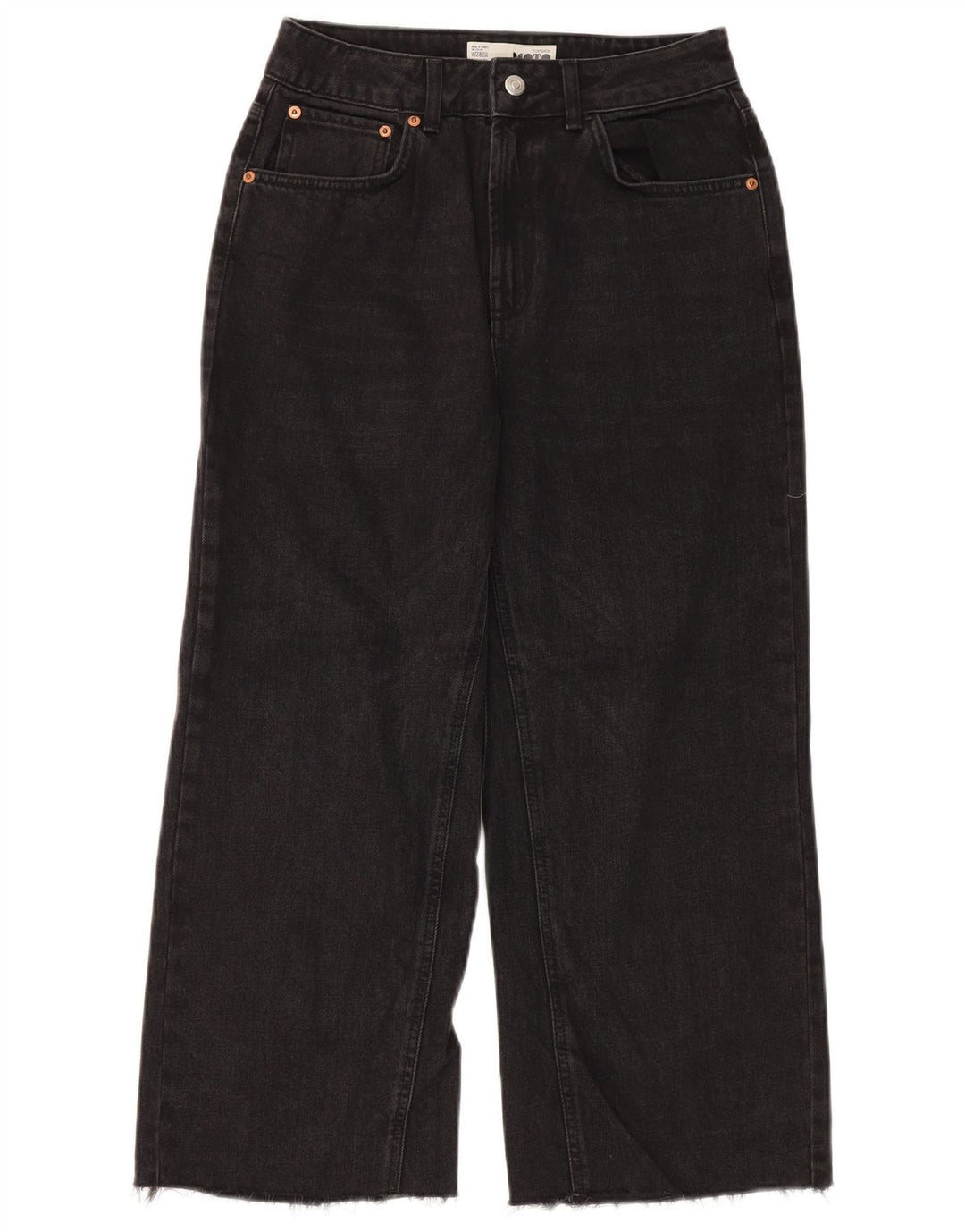 TOPSHOP Γυναικείο φαρδύ τζιν τζιν W28 L23 μαύρο πολυεστέρα