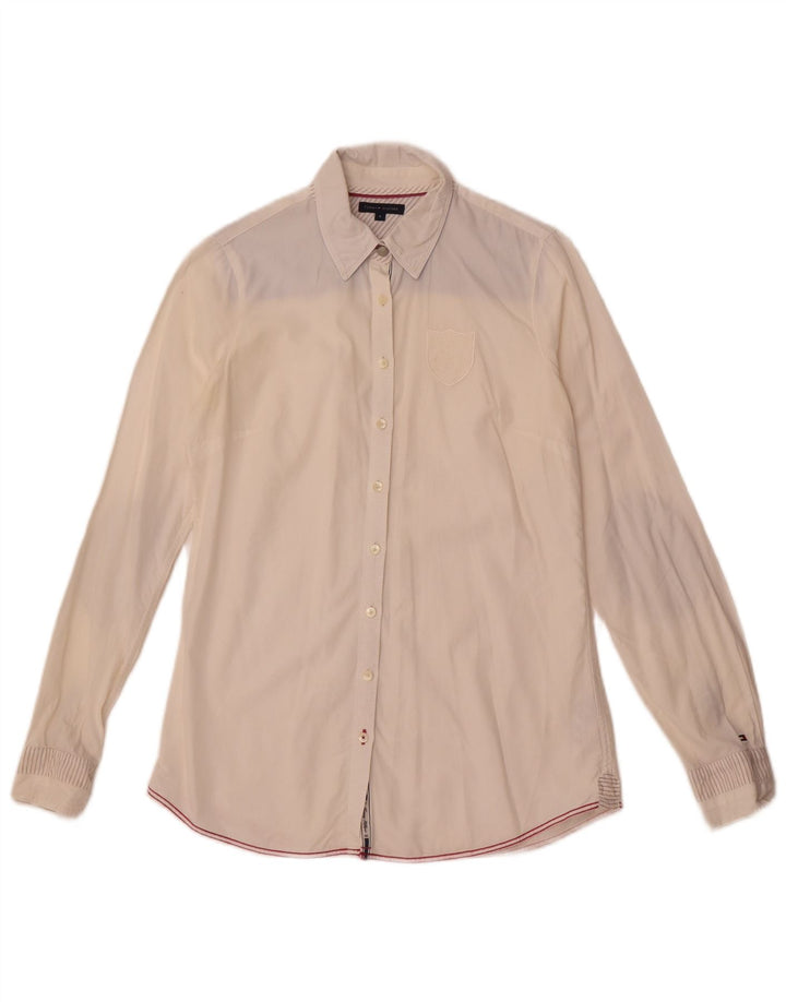 Tommy Hilfiger Γυναικείο Πουκάμισο US 4 Small White Colourblock Βαμβακερό
