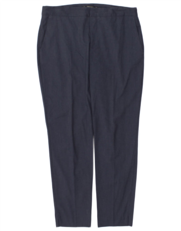 Zara Γυναικείο Slim Suit Παντελόνι EU 38 Small W28 L28 Navy Blue Polyester
