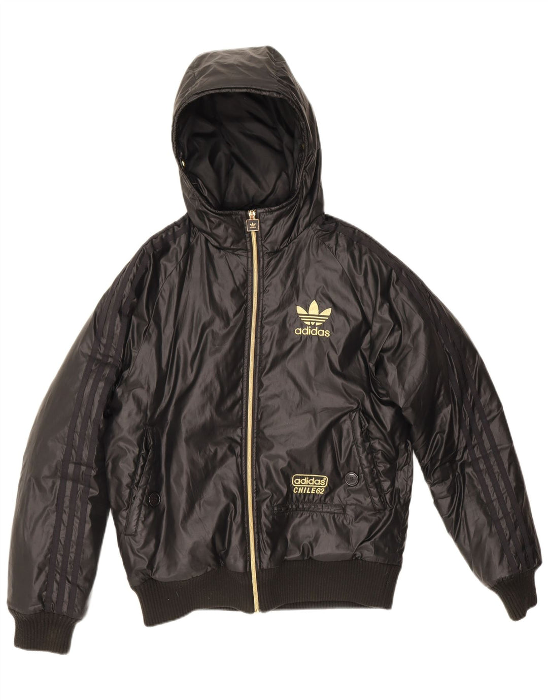 Ανδρικό μπουφάν με κουκούλα Adidas UK 36 Small Black Polyester