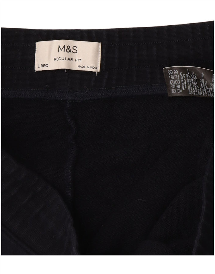 Marks & Spencer Ανδρική φόρμα κανονικής φόρμας Παντελόνι Joggers Large Navy Blue