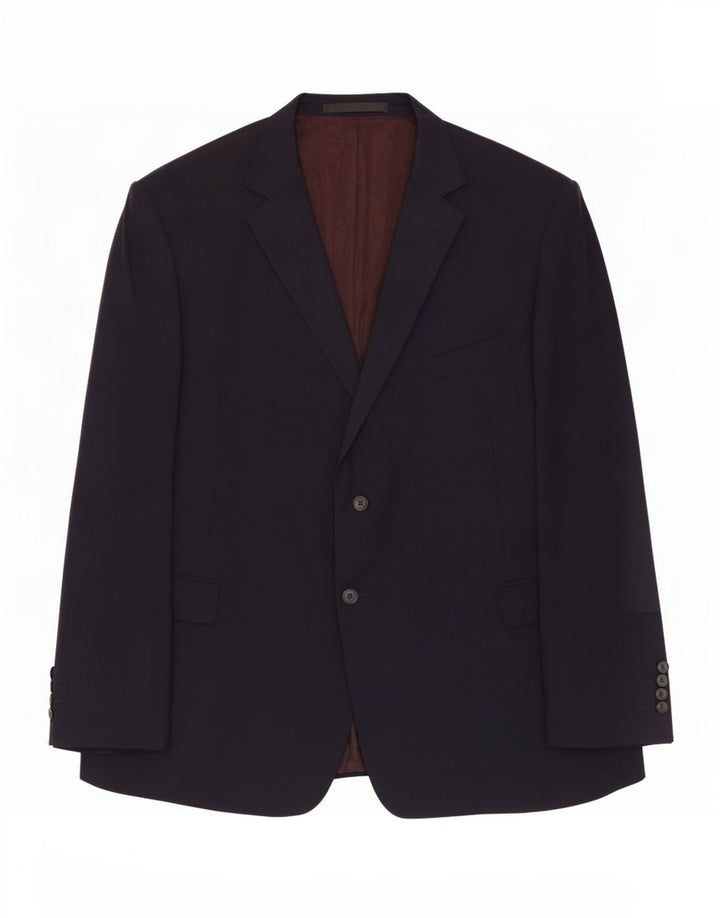 Marks & Spencer Ανδρικό μπλέιζερ με 2 κουμπιά μπουφάν UK 52 3XL Navy Blue Wool
