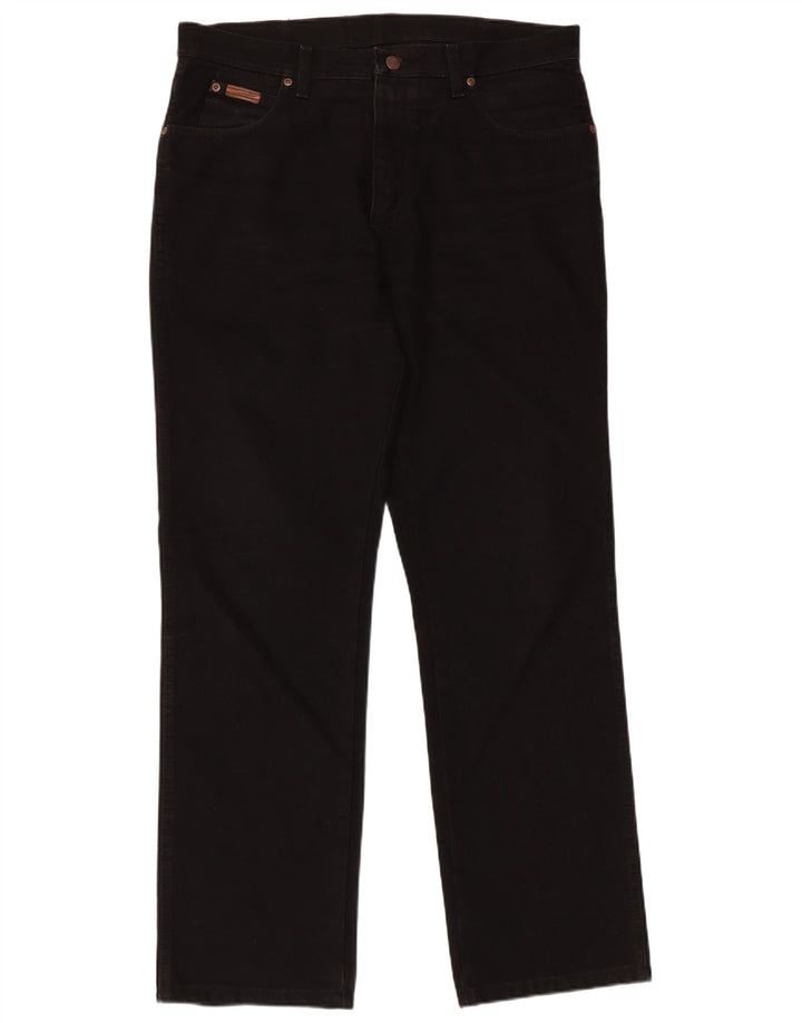 WRANGLER Ανδρικό Texas Straight Jeans W36 L32 Μαύρο βαμβακερό