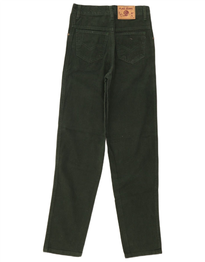 VINTAGE Γυναικείο ψηλόμεσο τζιν EU 36 Small W28 L31 Πράσινο βαμβακερό