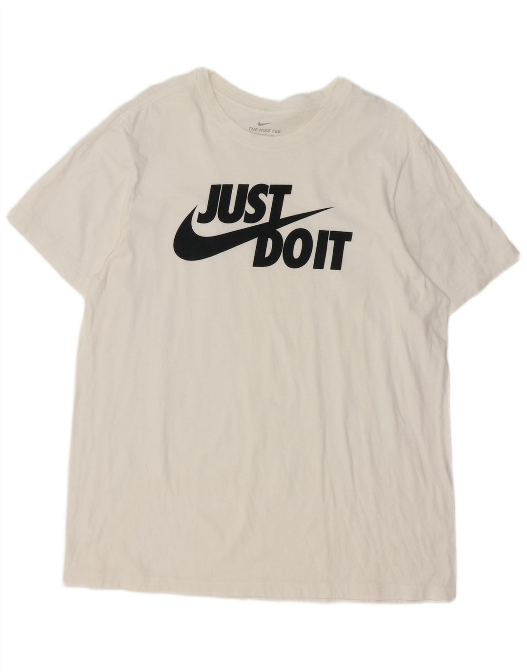 Ανδρικό γραφικό μπλουζάκι Nike, μεγάλο λευκό βαμβακερό