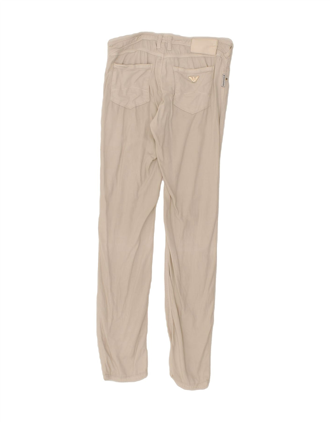 ARMANI Womens Slim Casual Trousers W26 L30  Beige Vintage Armani and Second-Hand Armani from Messina Hembry 
