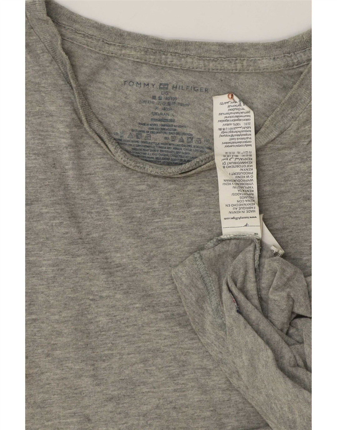 Ανδρικό T-Shirt Tommy Hilfiger Top μεγάλο γκρι βαμβακερό