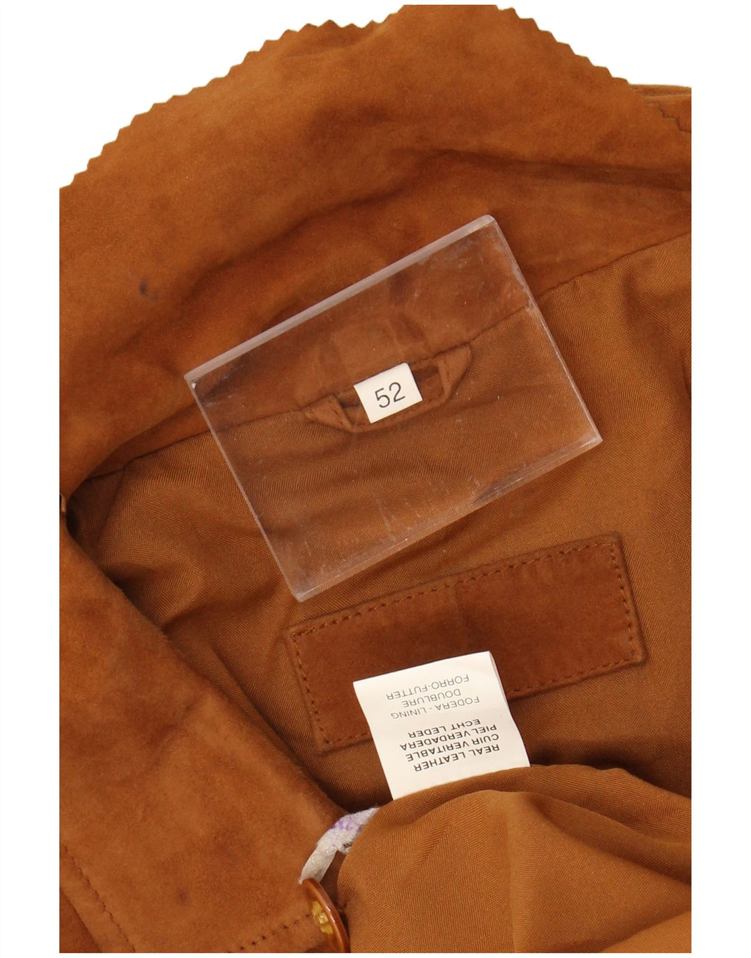 Ανδρικό Suede Jacket VINTAGE IT 52 XL Beige Leather