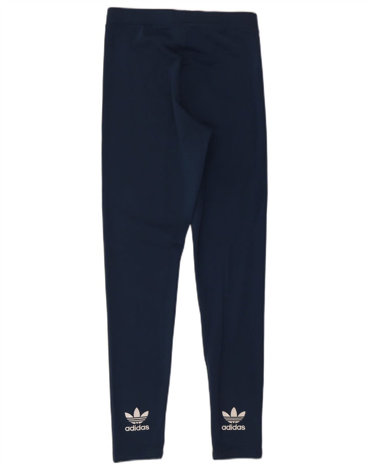 Γυναικεία γραφικά κολάν Adidas UK 10 Small Navy Blue Polyester