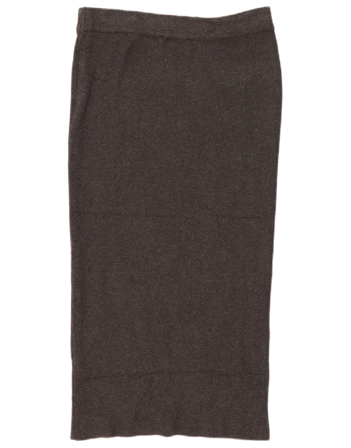 Zara Γυναικεία πλεκτή ίσια φούστα μεσαία W28 Γκρι βισκόζη
