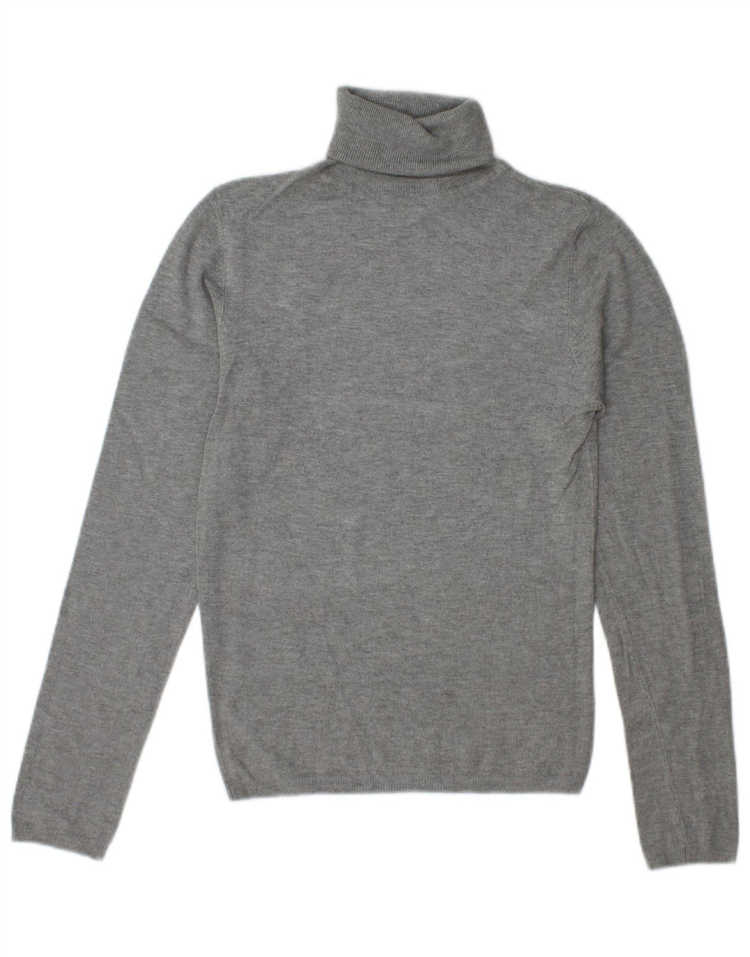 Zara Γυναικείο πουλόβερ με ρολό λαιμόκοψη UK 10 Small Grey Rayon