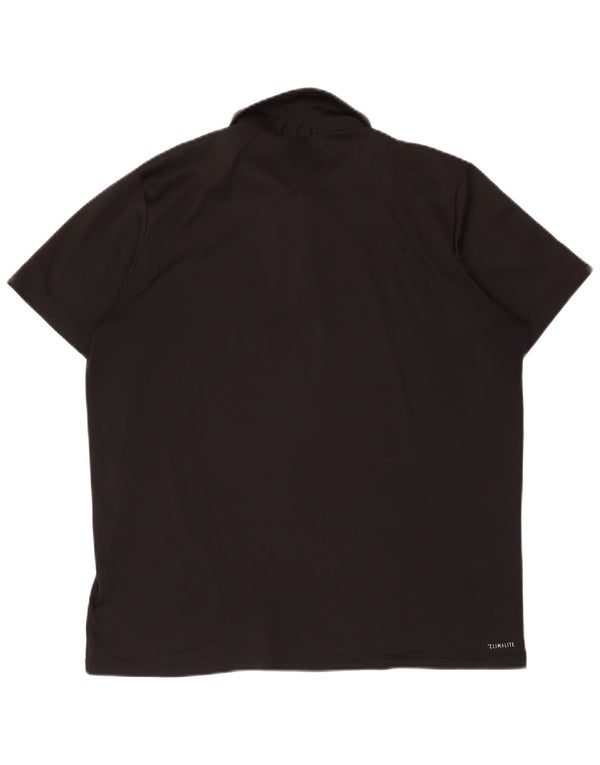 Ανδρικό πουκάμισο Adidas Climalite Polo XL Μαύρο πολυεστέρα