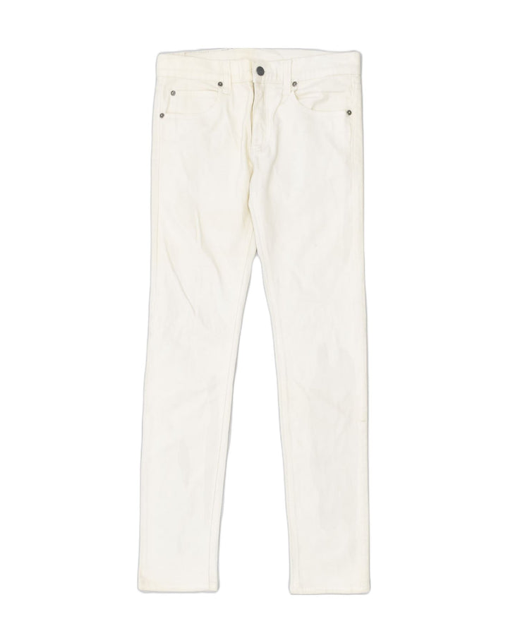 CHEAP MONDAY Womens Straight Slim Jeans W30 L32 White Cotton | Vintage | Thrift | Second-Hand | Used Clothing | Messina Hembry 