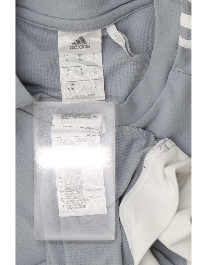 Ανδρικό T-Shirt Adidas Top Medium Blue Colourblock Πολυεστέρας