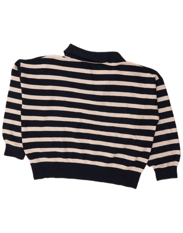 Marks & Spencer γυναικείο πουλόβερ με λαιμό πόλο UK 16 Large Navy Blue