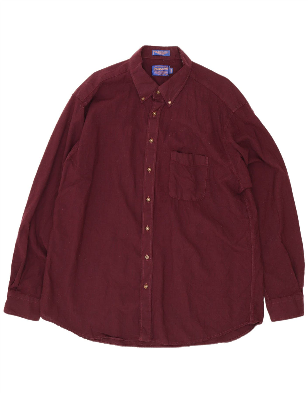 Pendleton Ανδρικό Μακρύ Πουκάμισο Φανελένιο 2XL Μαλλί μπορντό