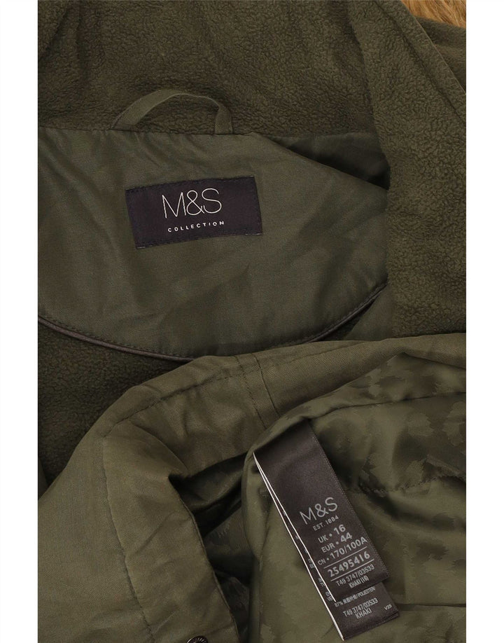 Marks & Spencer Γυναικείο μπουφάν Parka UK 16 Large Khaki Polyester