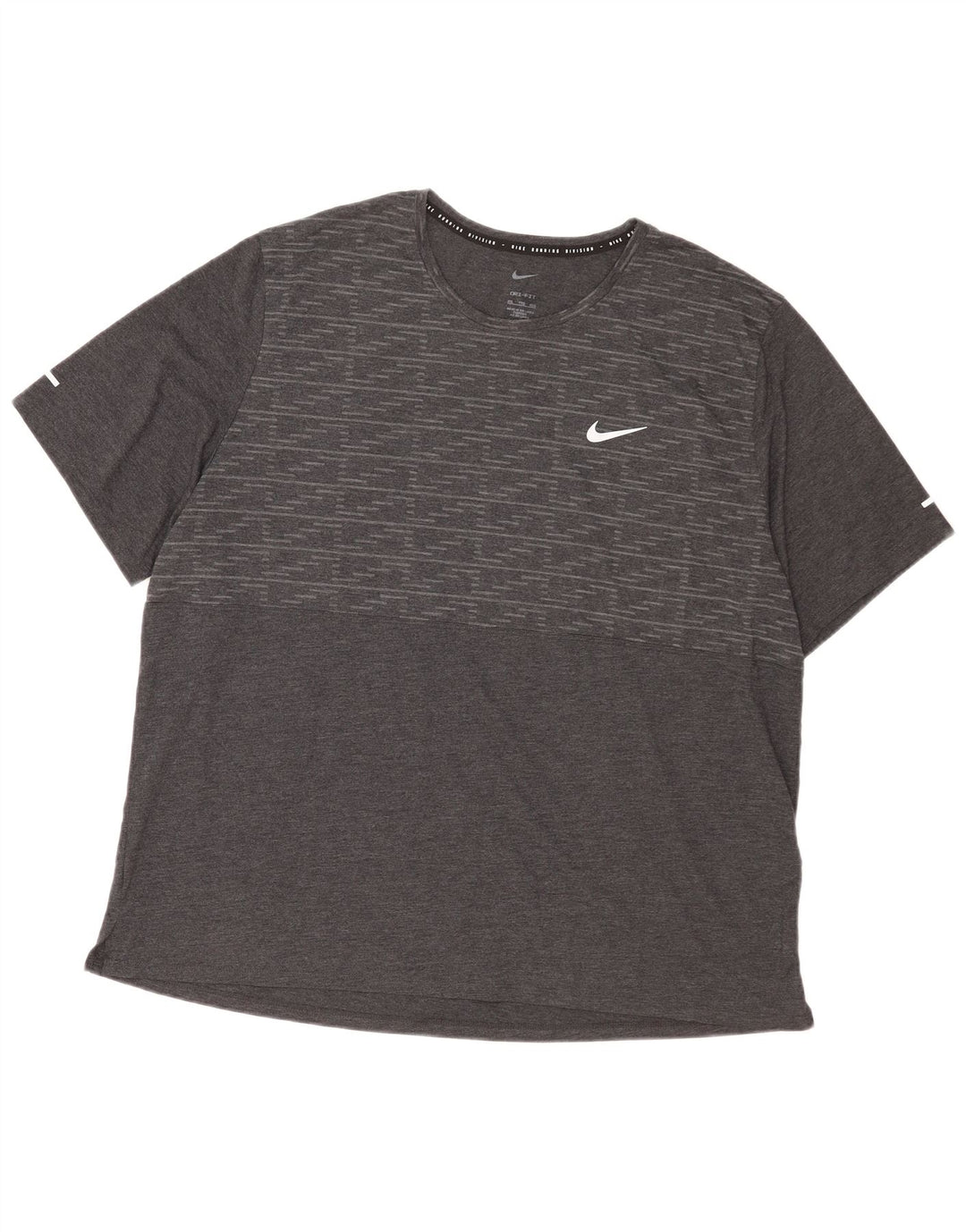 Ανδρικό T-shirt Nike Dri Fit Top 2XL Γκρι γεωμετρικός πολυεστέρας