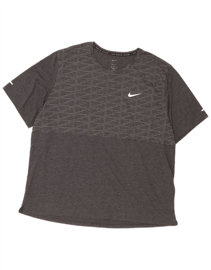 Ανδρικό T-shirt Nike Dri Fit Top 2XL Γκρι γεωμετρικός πολυεστέρας