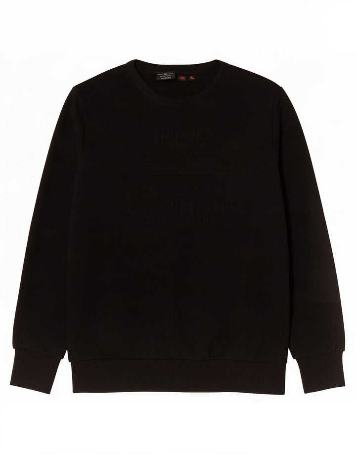 Ανδρικό φούτερ Superdry Jumper μεγάλο μαύρο βαμβακερό